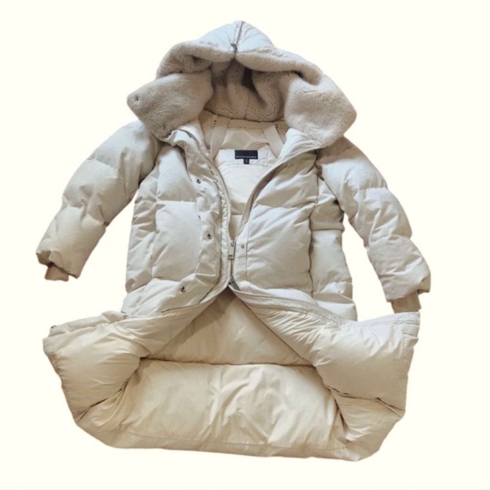 Banana Republic Cream Puffer Jacket